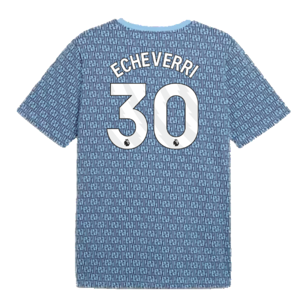 2024-2025 Man City ftblCulture Tee AOP (Navy) (Echeverri 30)
