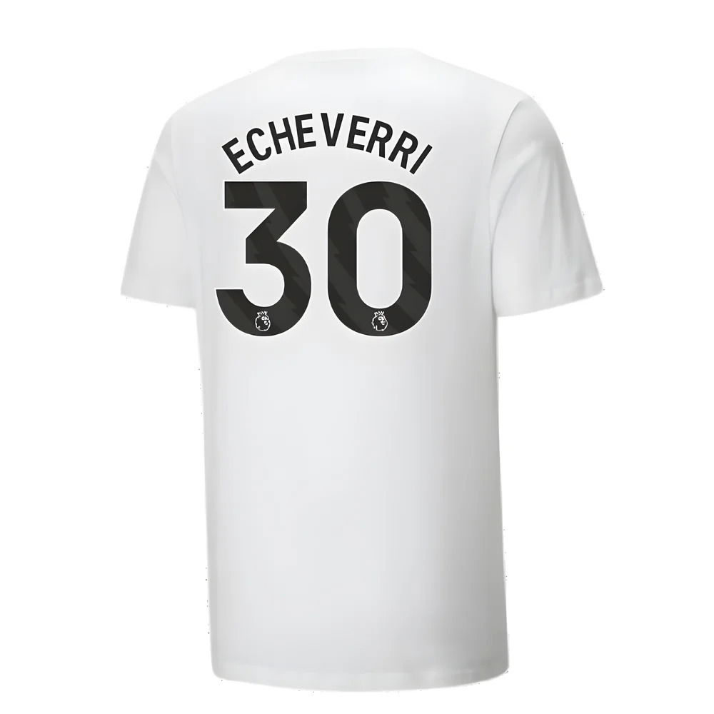 2024-2025 Man City ftblCulture Tee (White) (Echeverri 30)