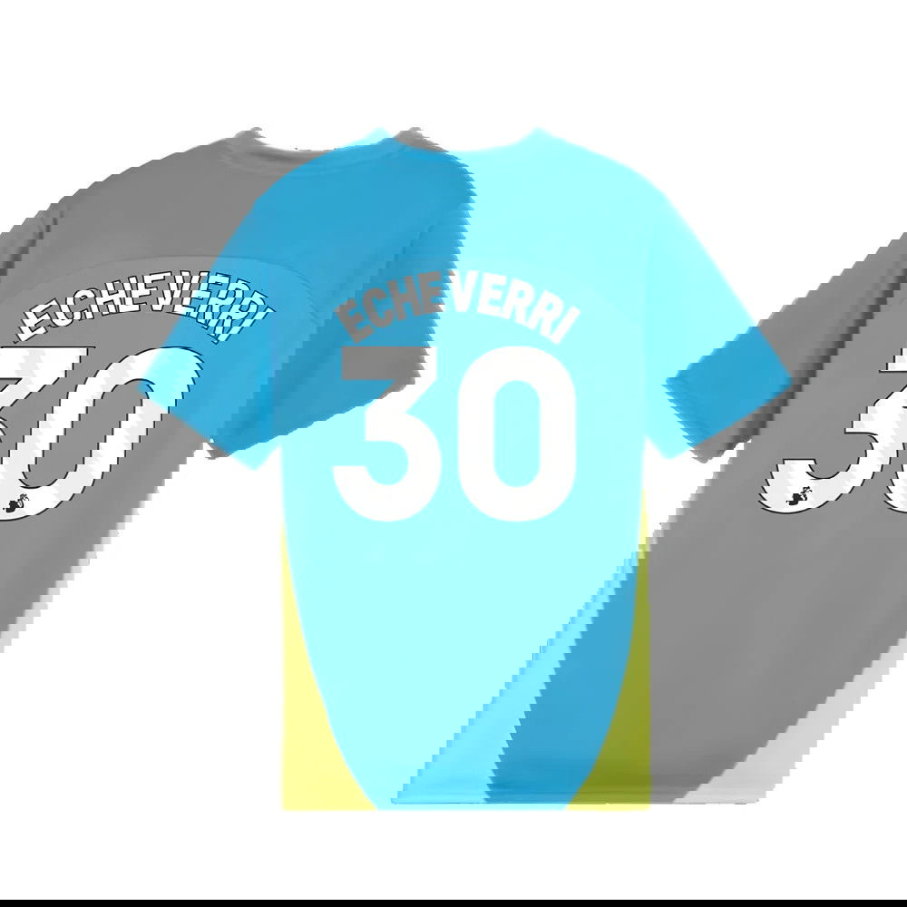 2024-2025 Man City Training Shirt (Magic Blue) - Kids (Echeverri 30)