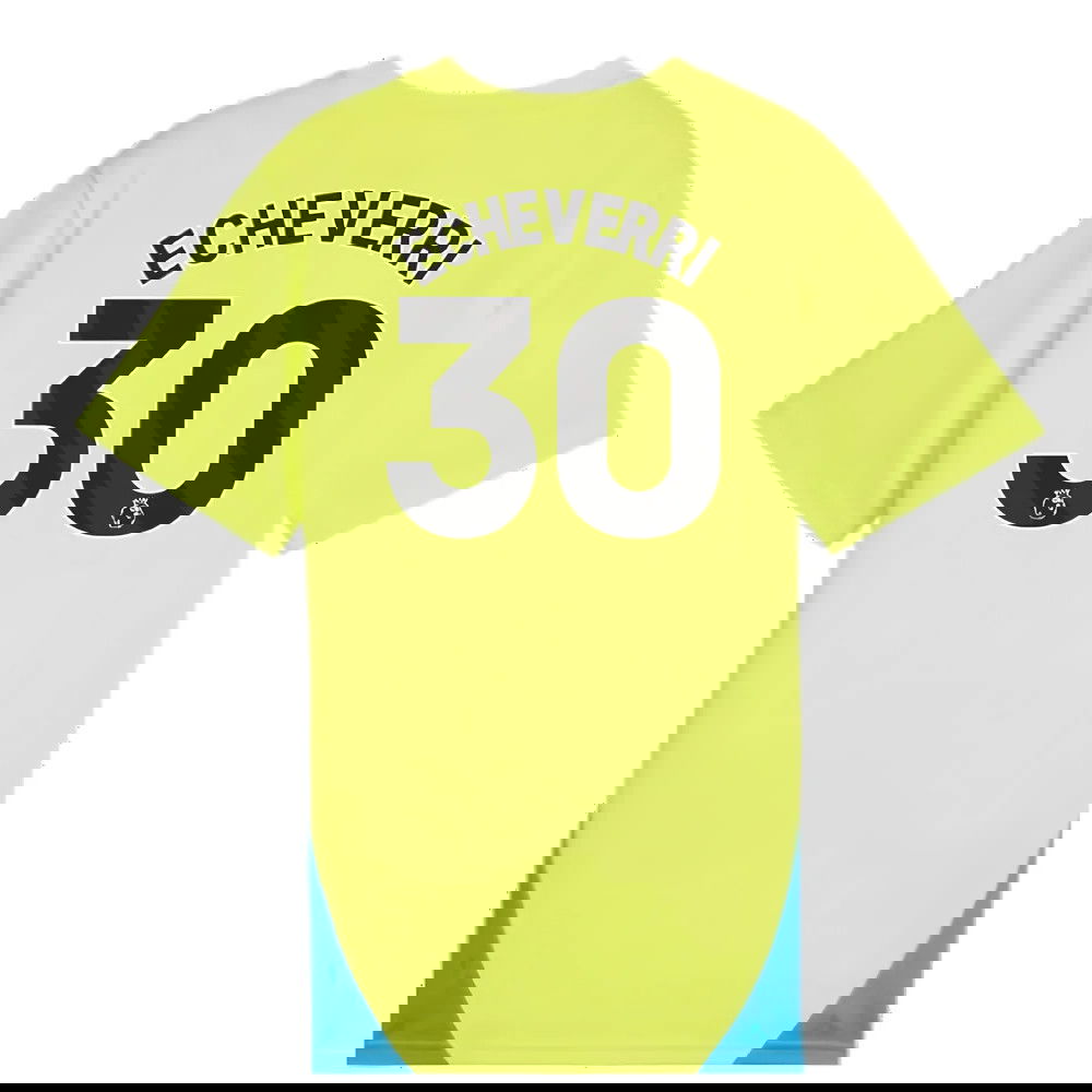 2024-2025 Man City Training Shirt (Yellow Glow) - Kids (Echeverri 30)