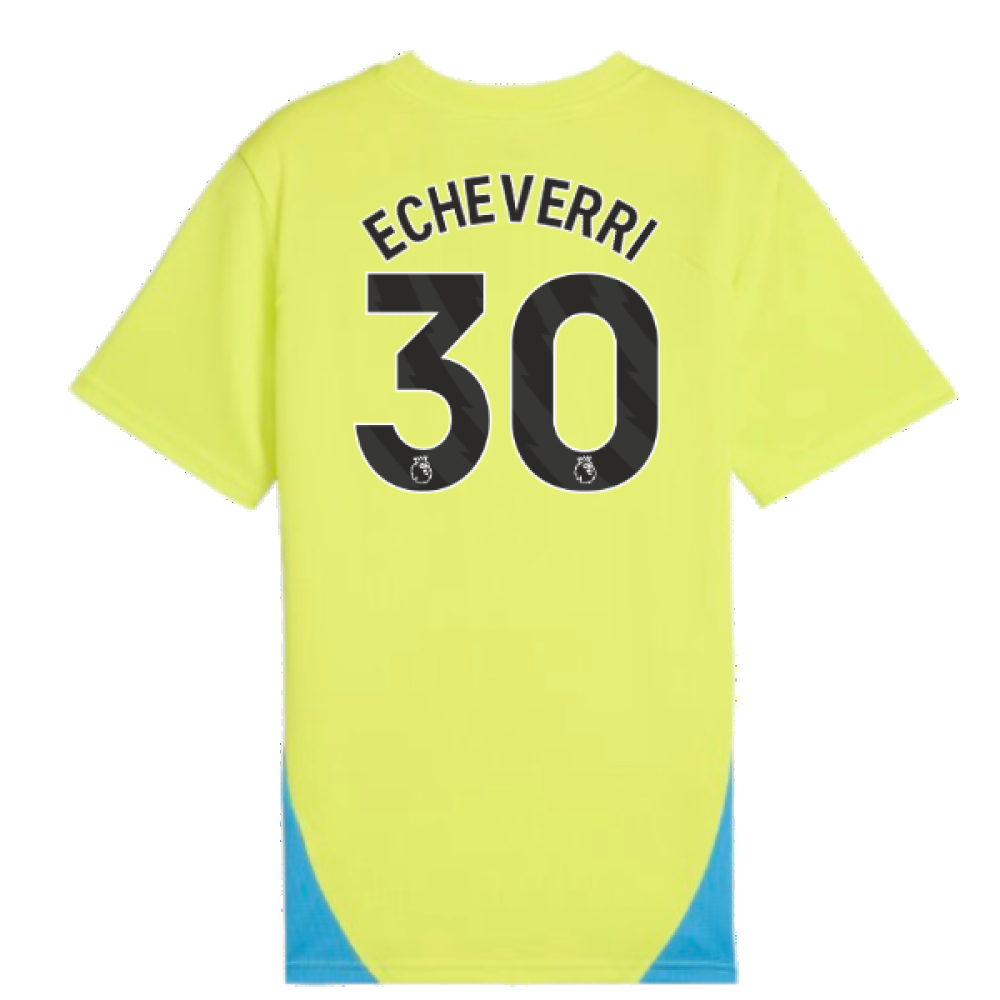 2024-2025 Man City Training Shirt (Yellow Glow) - Kids (Echeverri 30)
