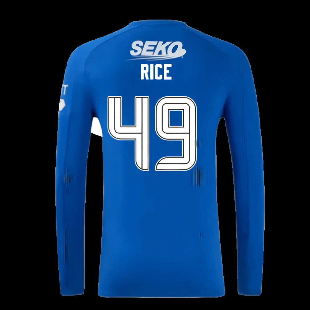 2024-2025 Rangers Long Sleeve Home Shirt (Rice 49)