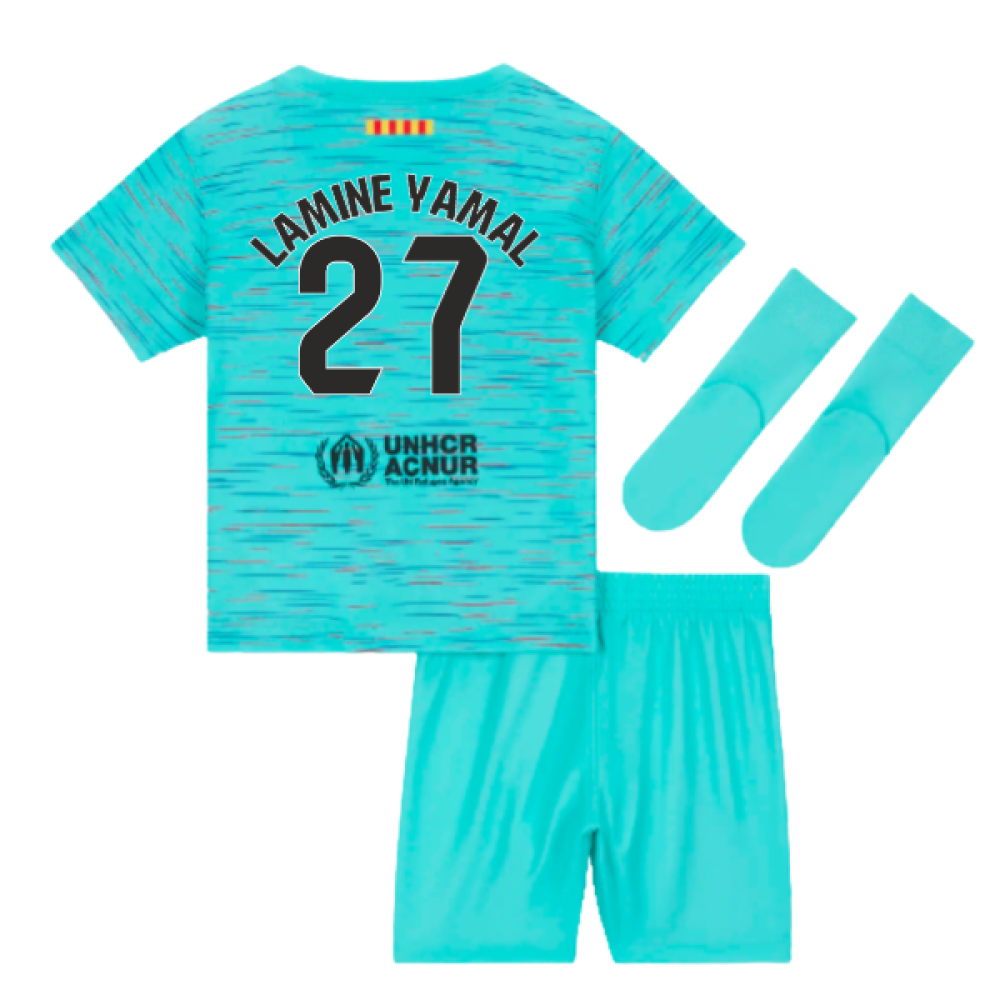 2023-2024 Barcelona Infants Baby Third Kit (Lamine Yamal 27)