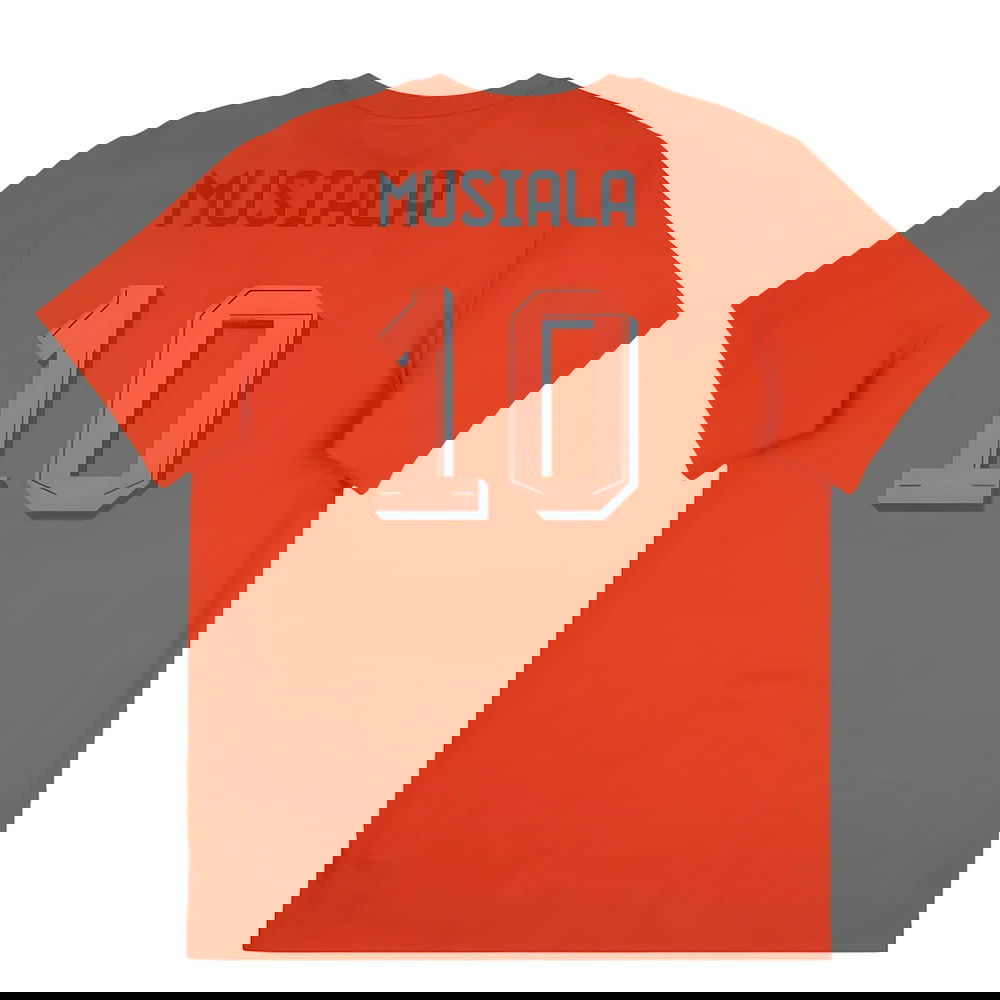 2025-2026 Bayern Munich Seasonal Graphic Tee (Red) (Musiala 10)