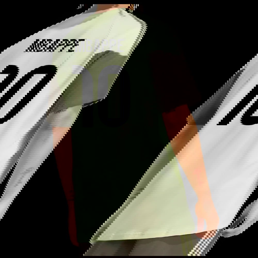 2025-2026 Real Madrid Training Tee (Almost Lime) (Mbappe 10)