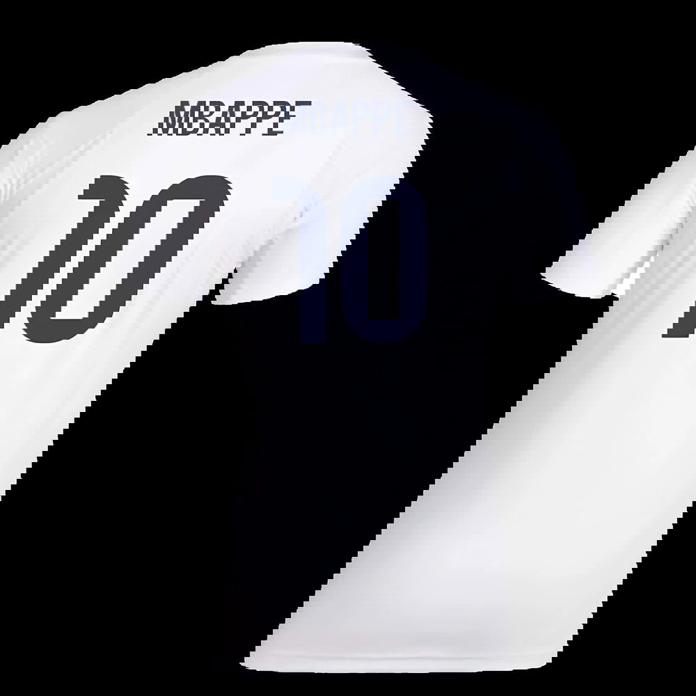 2025-2026 Real Madrid Seasonal Graphic Tee (White) (Mbappe 10)