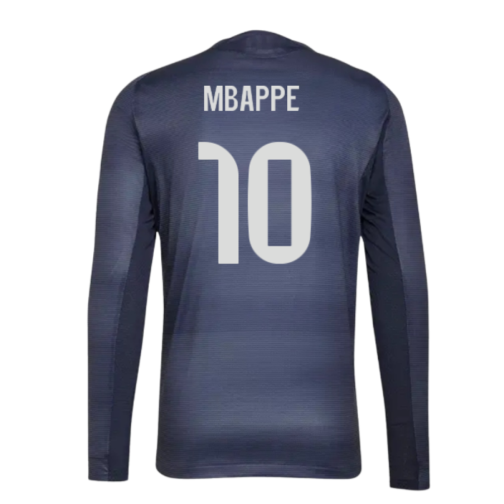 2025-2026 Real Madrid Authentic Long Sleeve Away Shirt (Mbappe 10)
