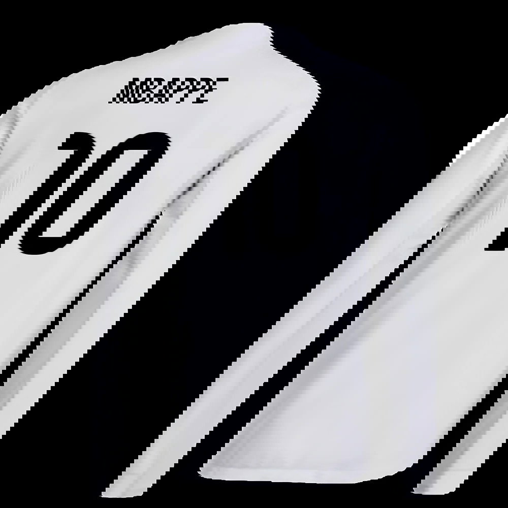 2025-2026 Real Madrid Authentic Long Sleeve Home Shirt (Mbappe 10)