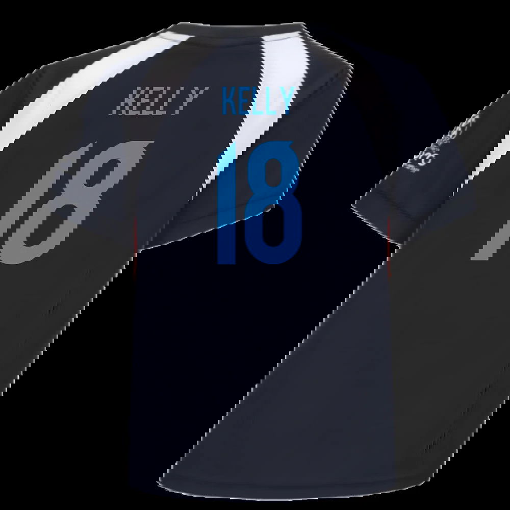 2025 England WEC Poly T-Shirt (Navy) - Kids (KELLY 18)