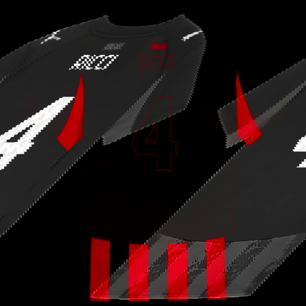 2025-2026 AC Milan Home Shirt (Kids) (Ricci 4)