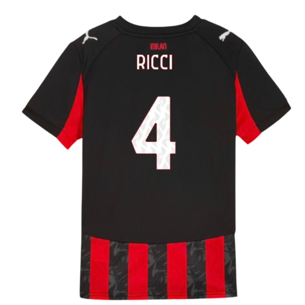 2025-2026 AC Milan Home Shirt (Kids) (Ricci 4)