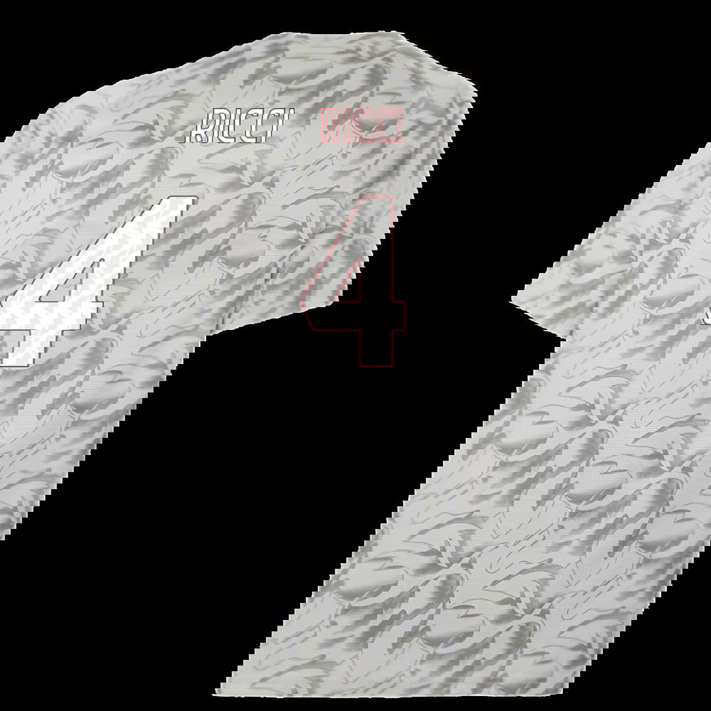 2025-2026 AC Milan Warm Up Jersey (Smokey Gray) (Ricci 4)