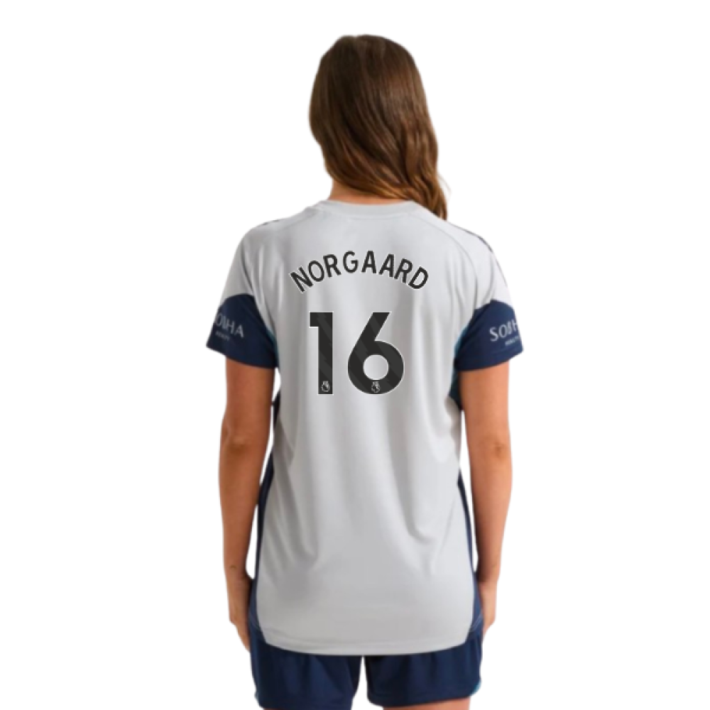 2025-2026 Arsenal Training Shirt (Grey Two) - Womens (Norgaard 16)
