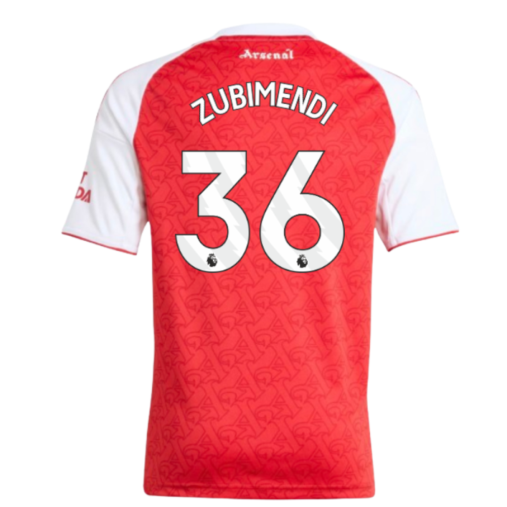 2025-2026 Arsenal Home Shirt (Kids) (Zubimendi 36)