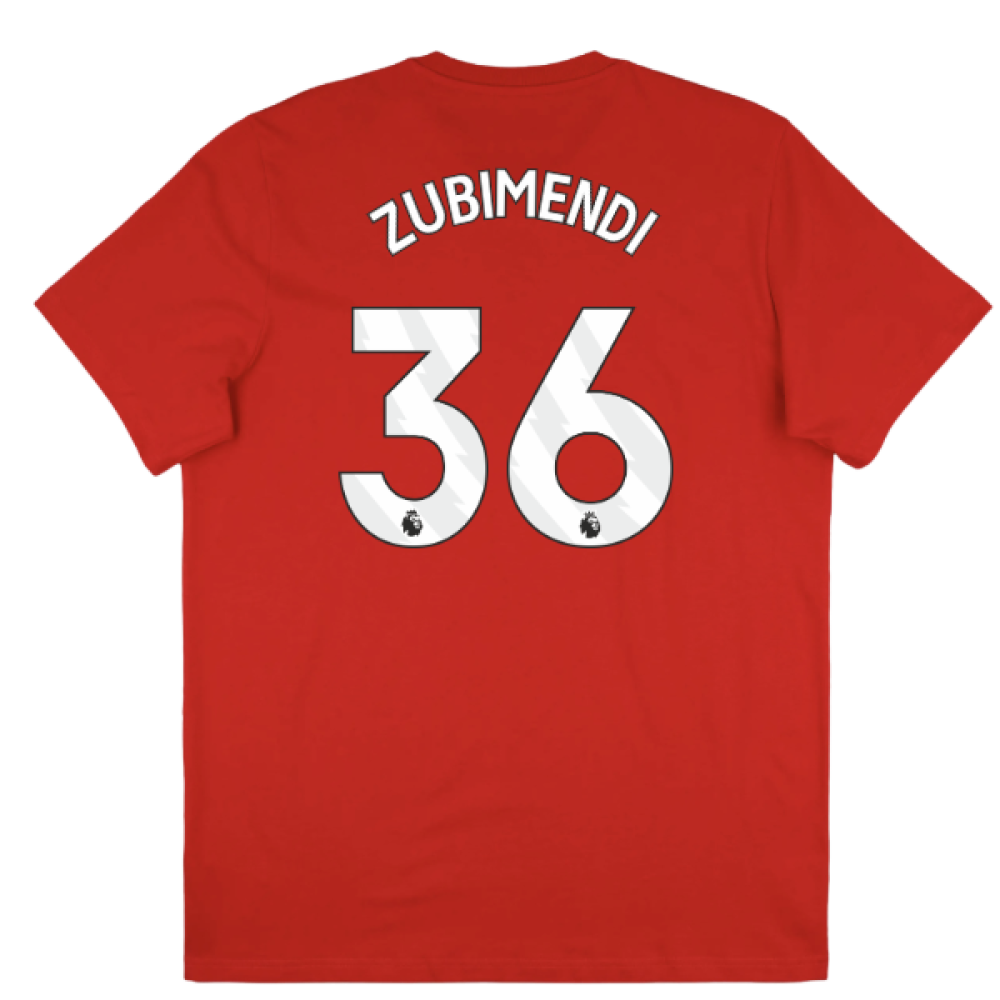 2025-2026 Arsenal Season Graphic Tee (Scarlet) (Zubimendi 36)
