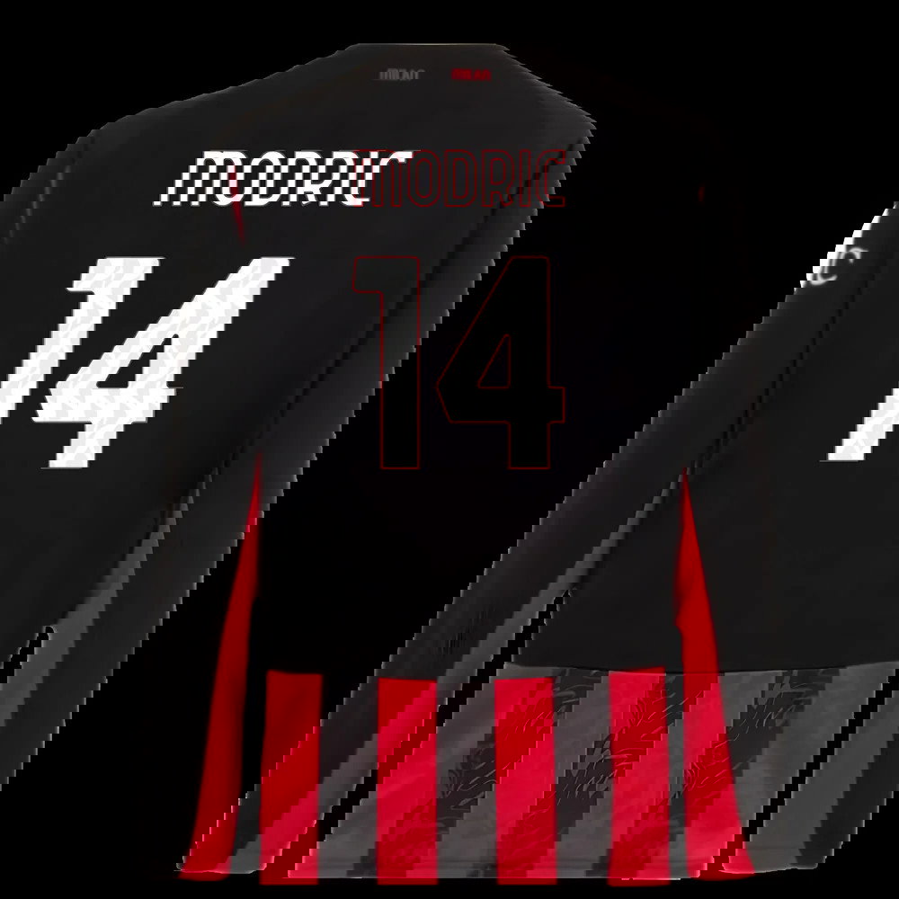 2025-2026 AC Milan Long Sleeve Home Shirt (Modric 14)