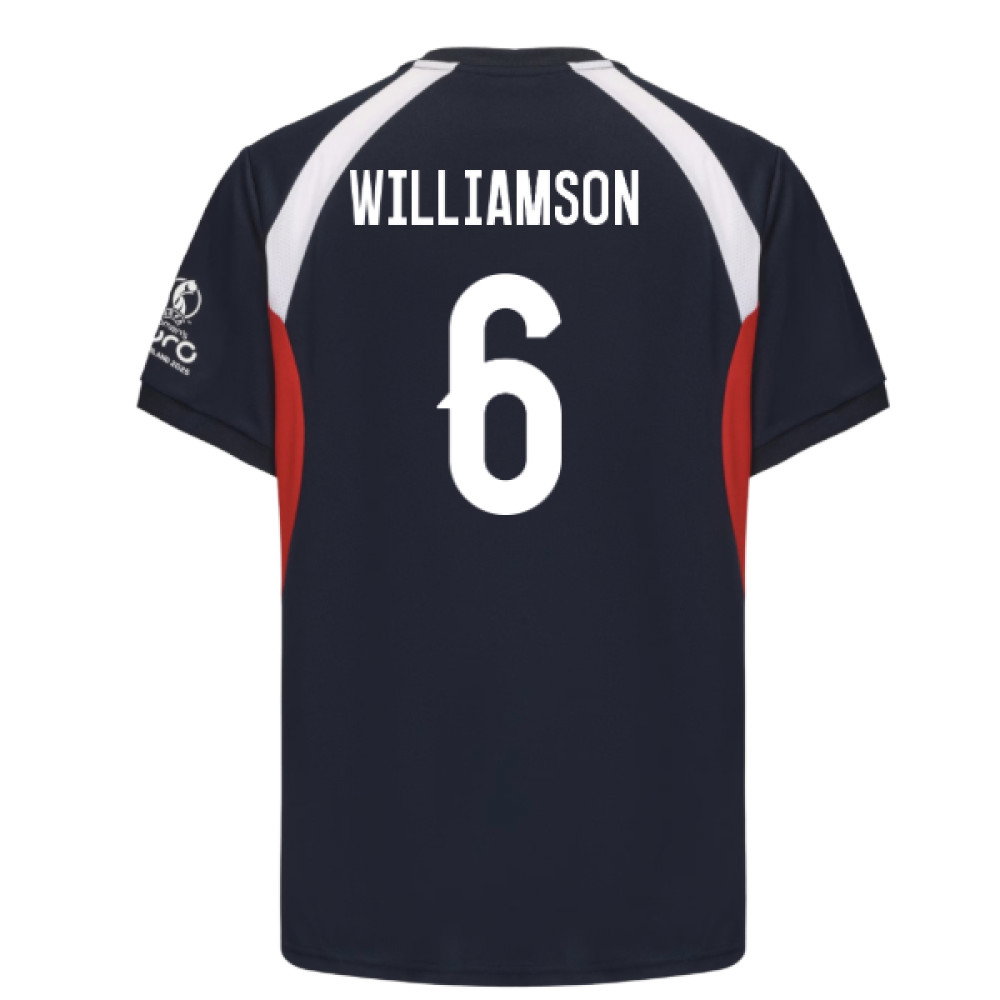 2025 England WEC Poly T-shirt (Navy) - Mens (WILLIAMSON 6)