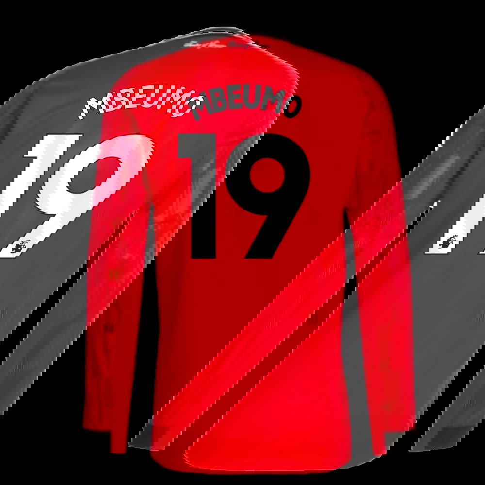 2025-2026 Man Utd Long Sleeve Home Shirt (Mbeumo 19)