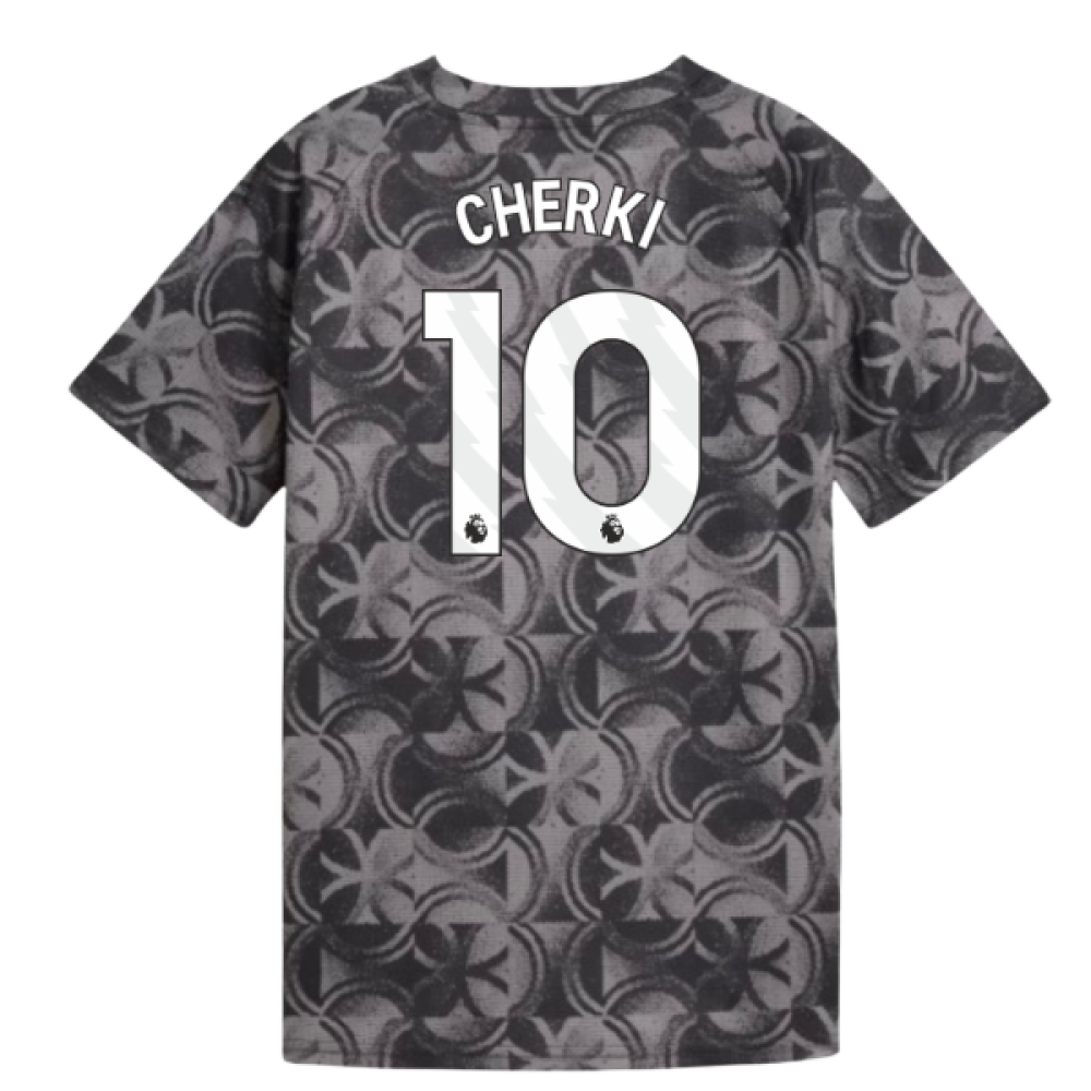 2025-2026 Man City Warm Up Jersey (Black) - Kids (Cherki 10)