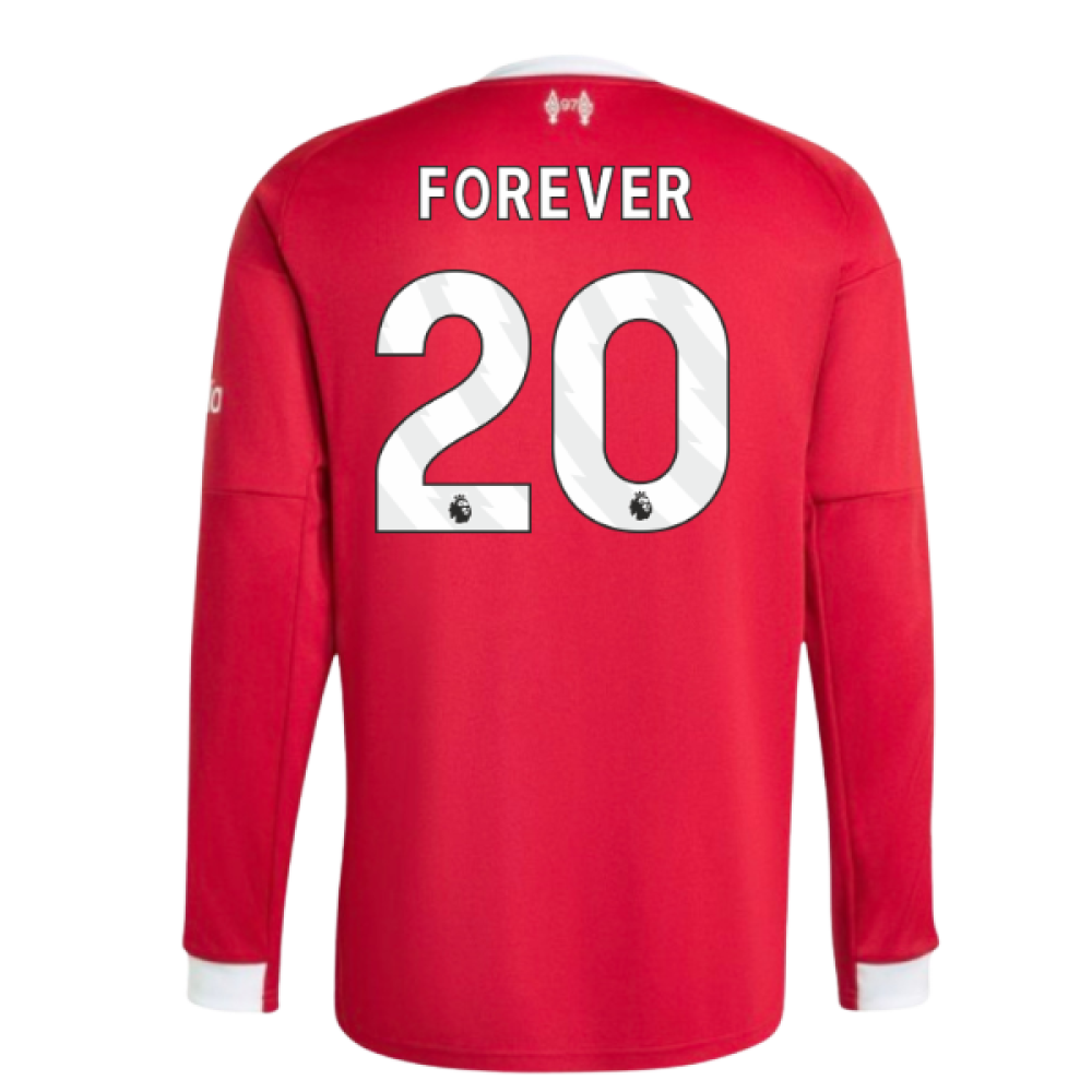 2025-2026 Liverpool Long Sleeve Home Shirt (Forever 20)