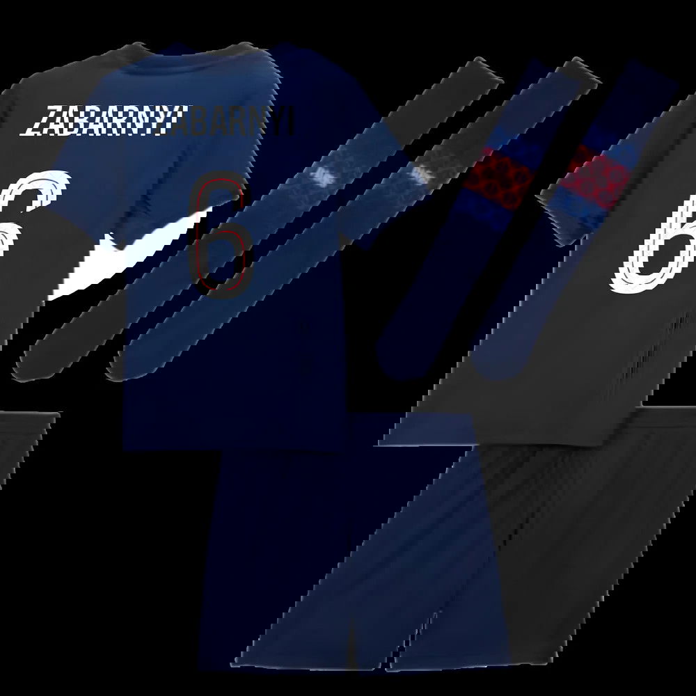 2025-2026 PSG Home Little Kids Mini Kit (Zabarnyi 6)