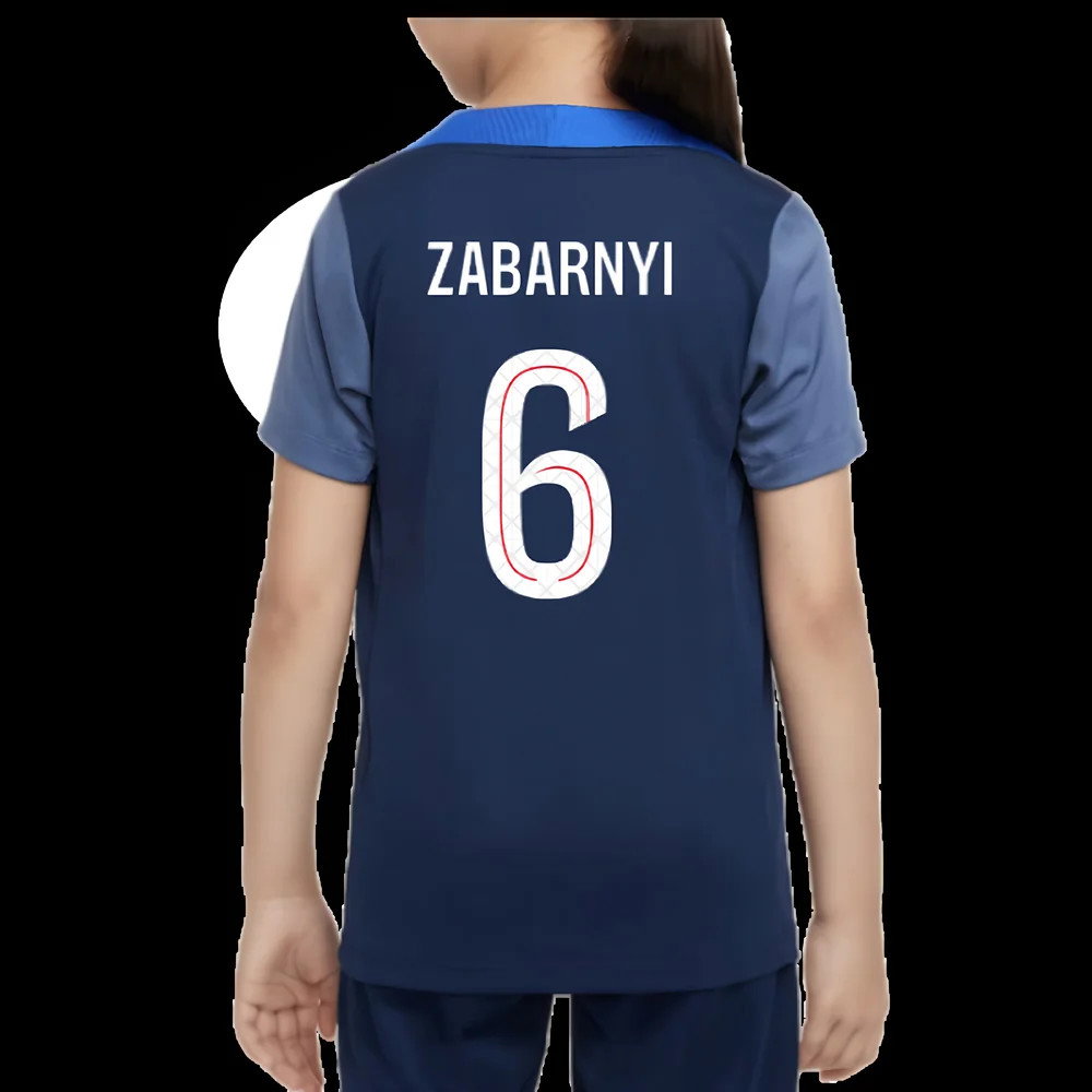 2025-2026 PSG Dri-Fit Strike Training Shirt (Navy) - Kids (Zabarnyi 6)