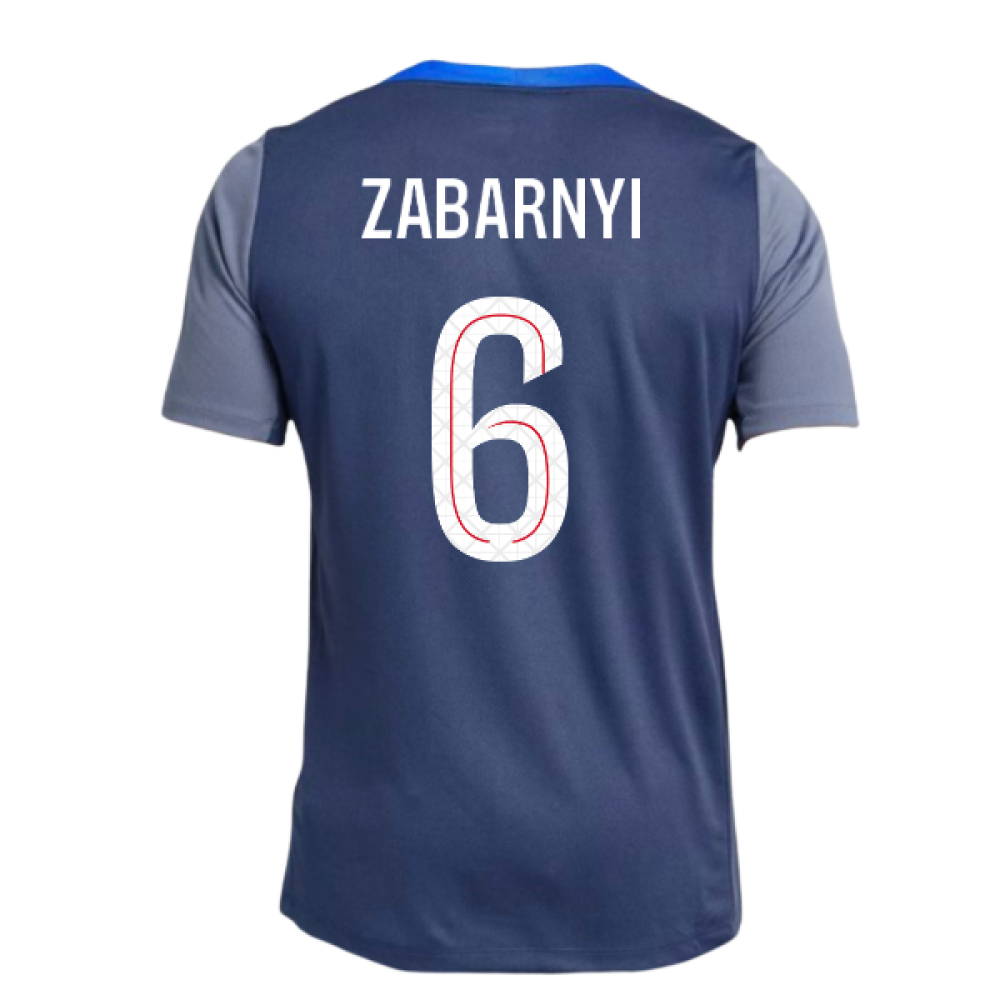 2025-2026 PSG Strike Dri-Fit Training Shirt (Navy) (Zabarnyi 6)