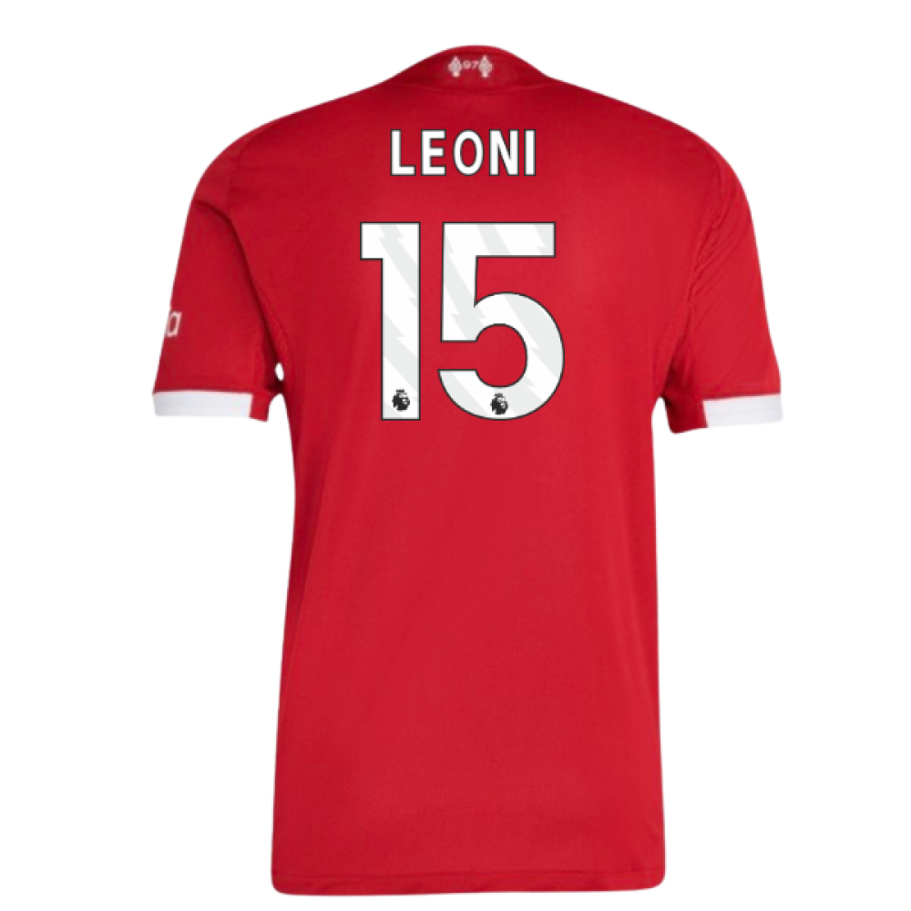 2025-2026 Liverpool Authentic Home Shirt (Leoni 15)
