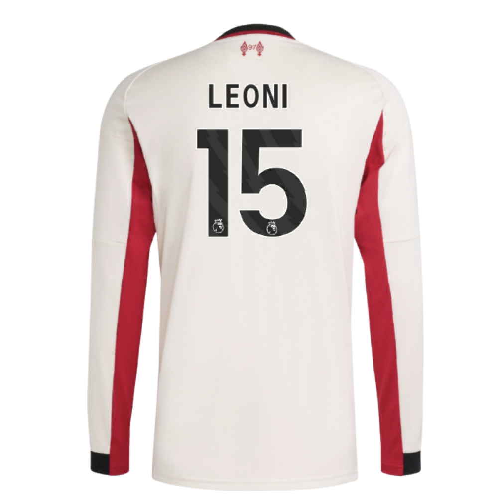 2025-2026 Liverpool Long Sleeve Away Shirt (Leoni 15)