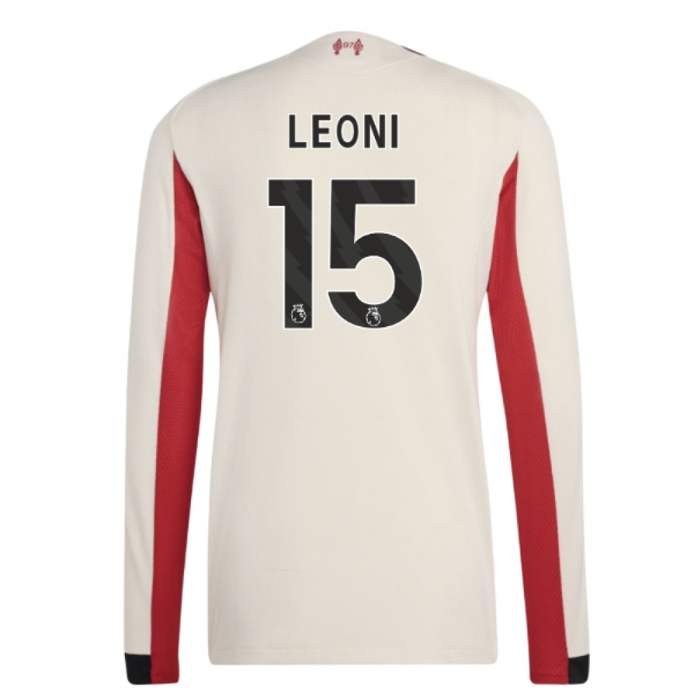 2025-2026 Liverpool Authentic Long Sleeve Away Shirt (Leoni 15)