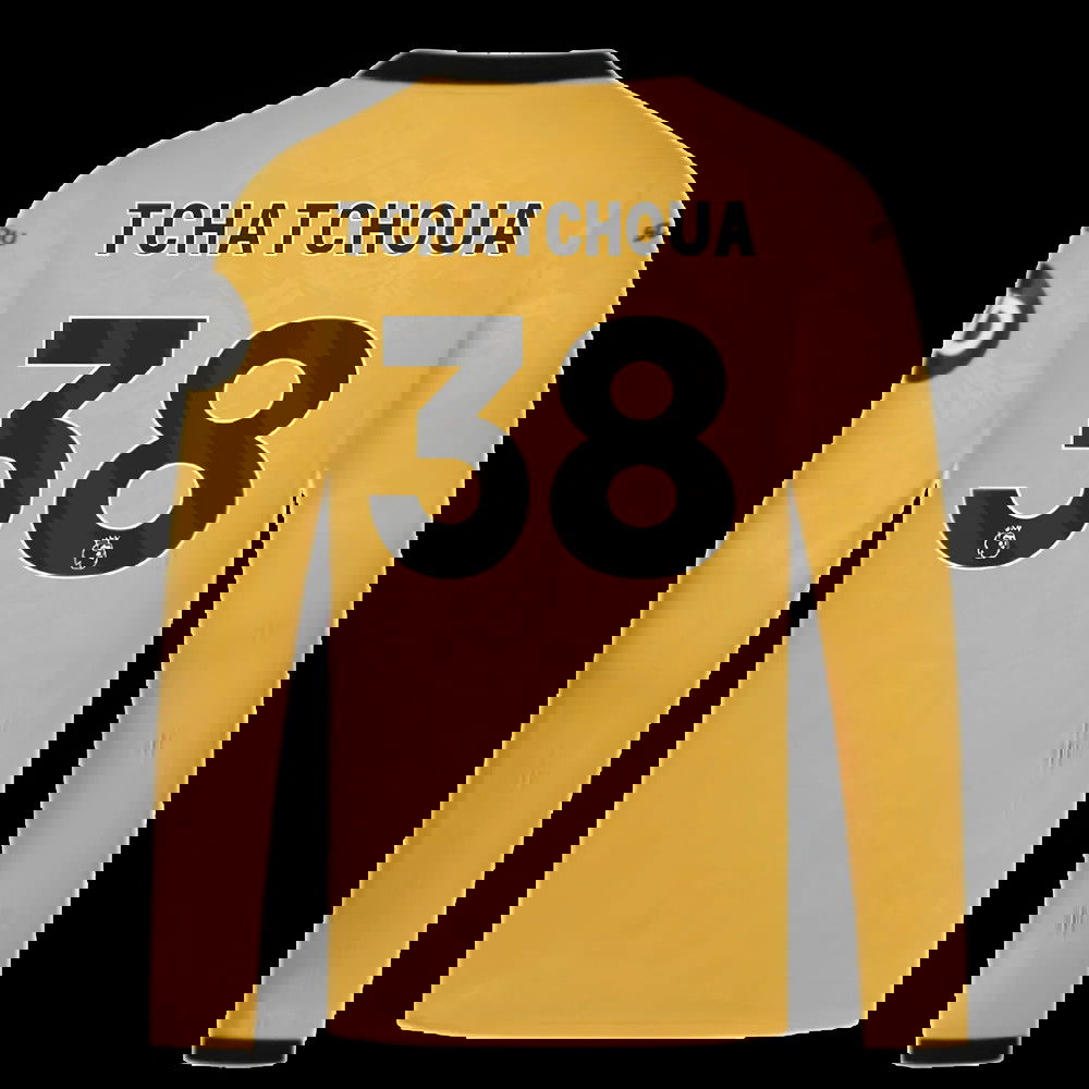 2025-2026 Wolves Long Sleeve Home Shirt (Tchatchoua 38)