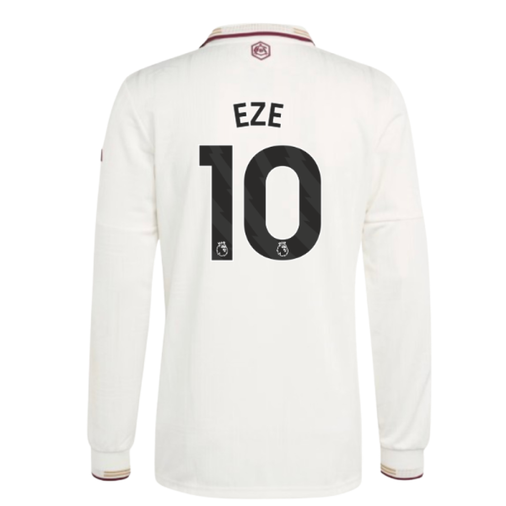 2025-2026 Arsenal Authentic Long Sleeve Third Shirt (Eze 10)