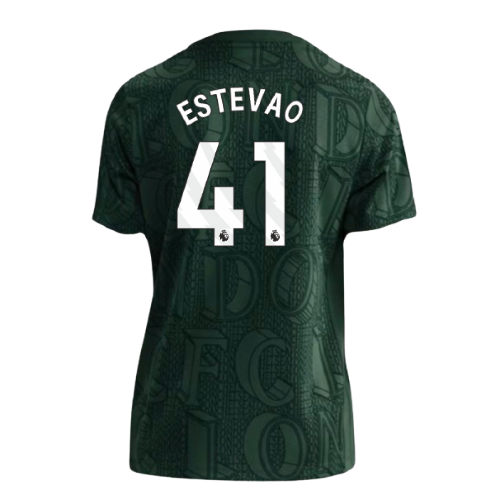 2025-2026 Chelsea Pre Match Shirt (Green) - Kids (Estevao 41)