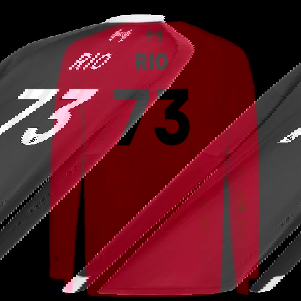 2025-2026 Liverpool Long Sleeve Home Shirt (Kids) (Rio 73)