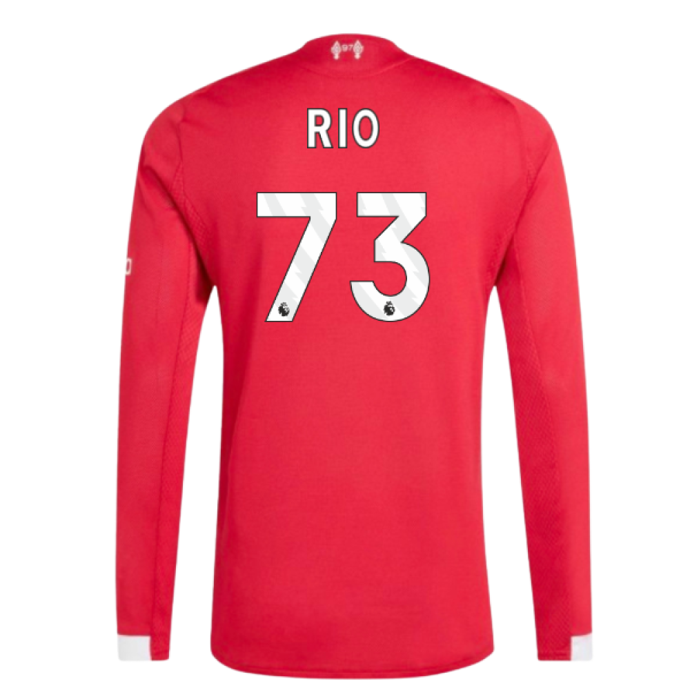 2025-2026 Liverpool Authentic Long Sleeve Home Shirt (Rio 73)