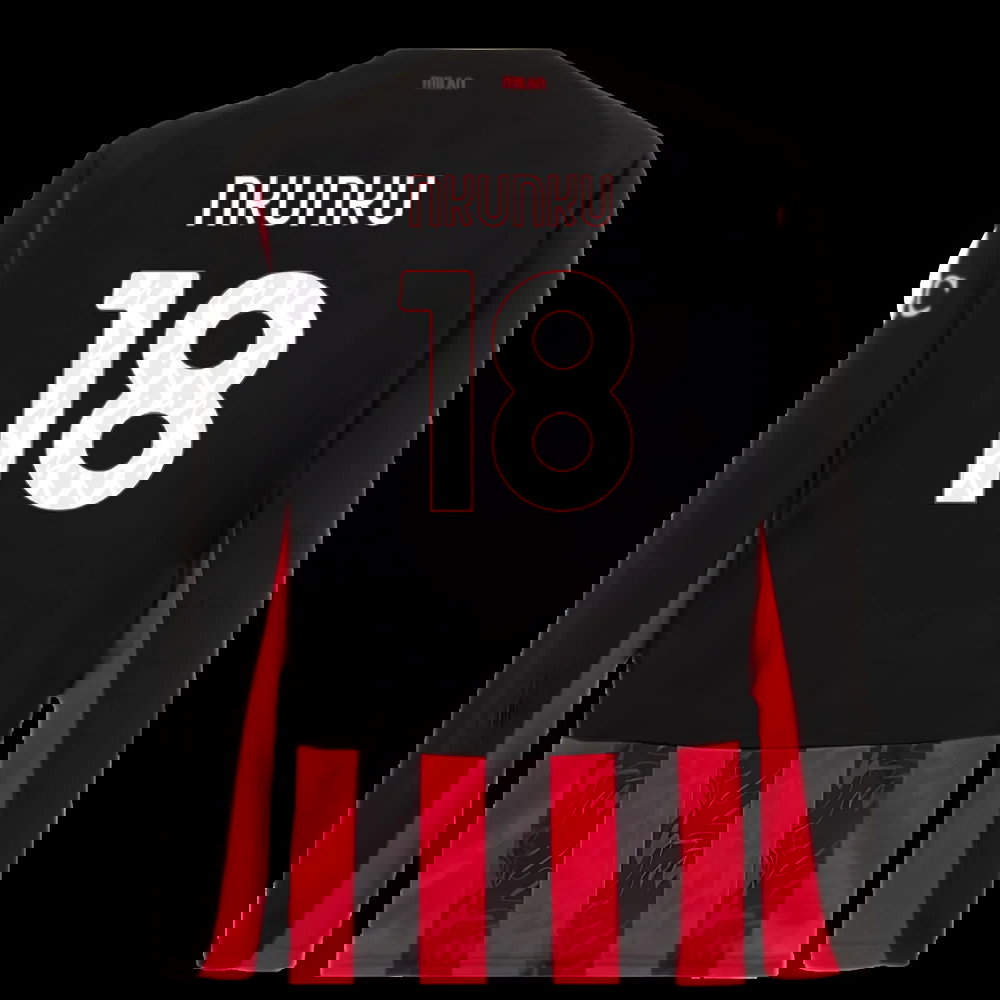2025-2026 AC Milan Long Sleeve Home Shirt (Nkunku 18)
