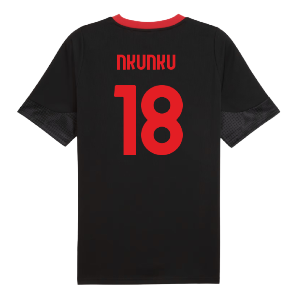 2025-2026 AC Milan Training Jersey (Black) (Nkunku 18)