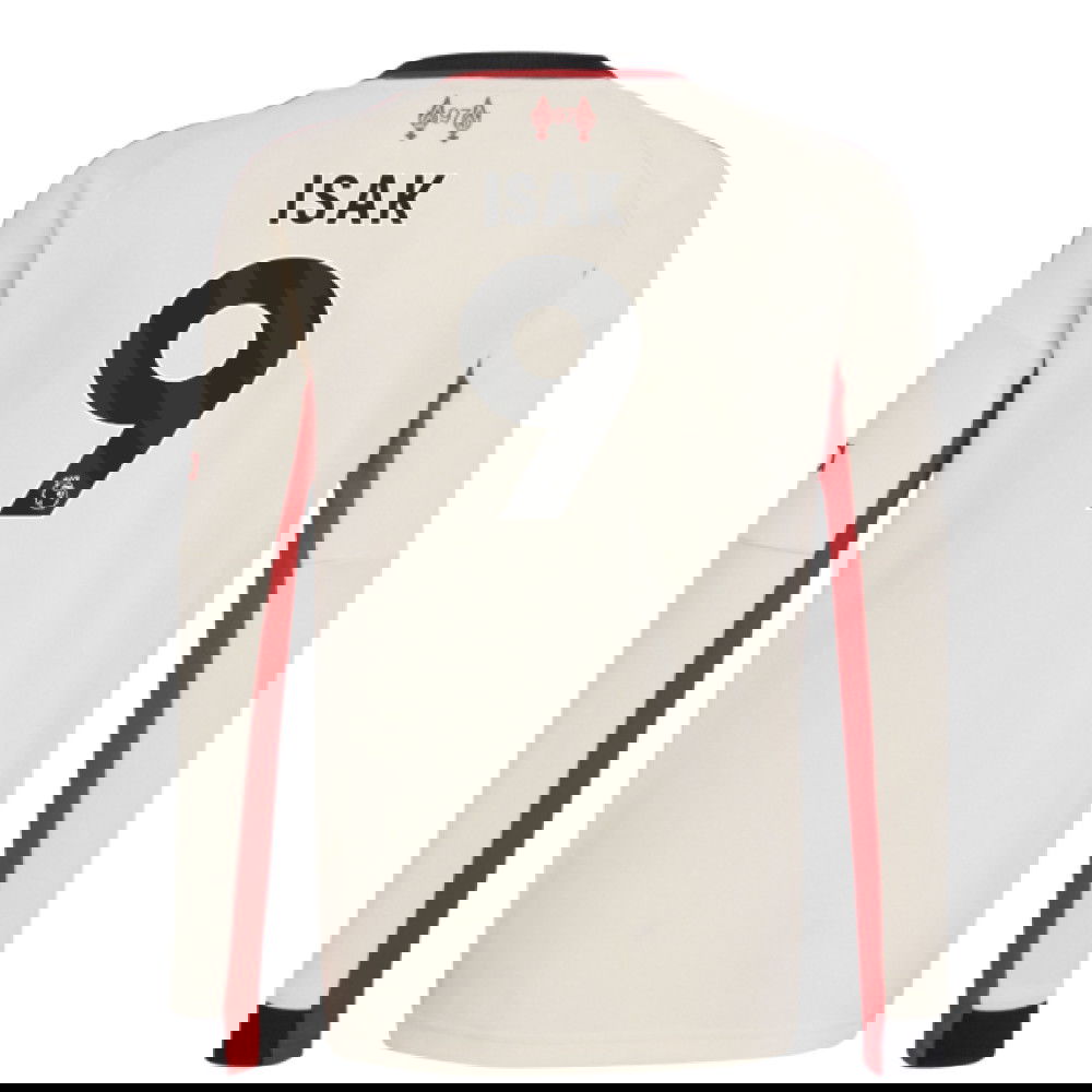 2025-2026 Liverpool Away Long Sleeve Shirt (Kids) (Isak 9)