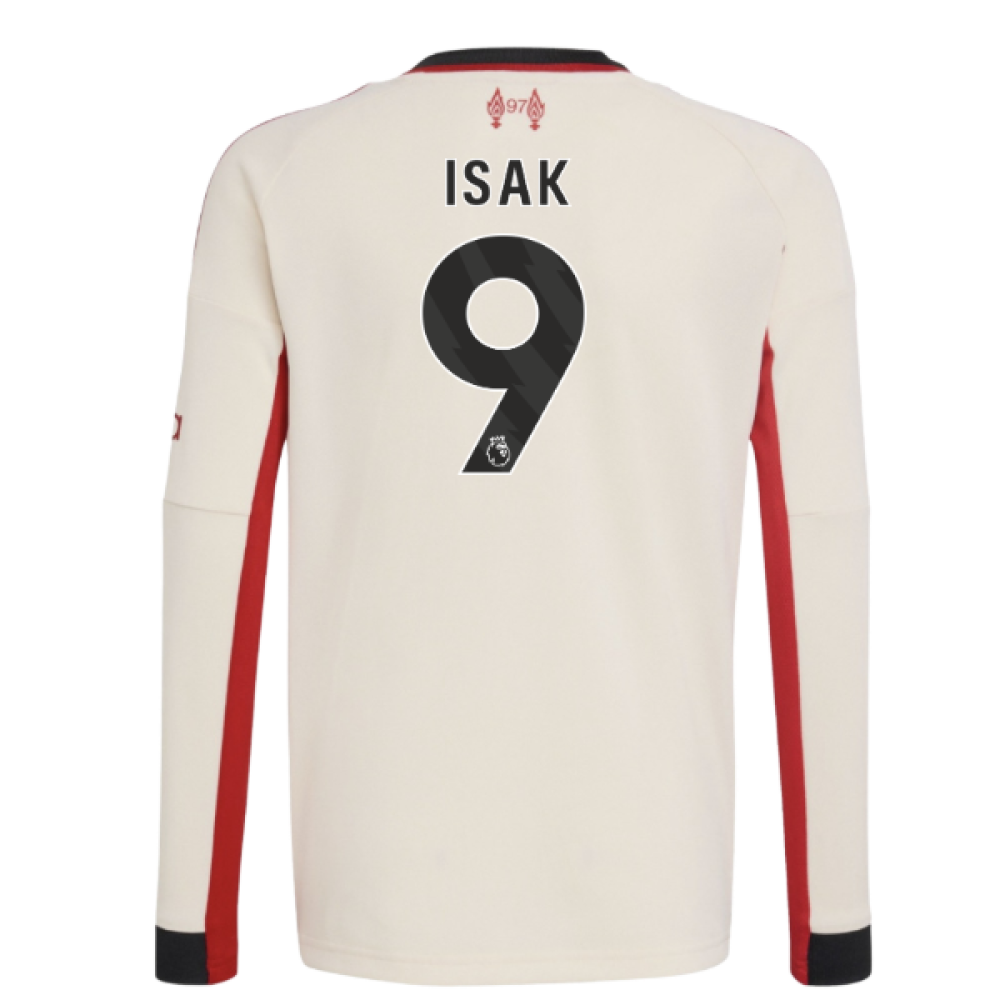 2025-2026 Liverpool Away Long Sleeve Shirt (Kids) (Isak 9)