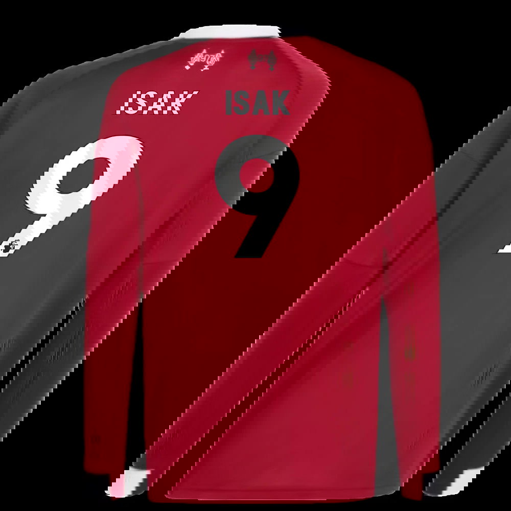 2025-2026 Liverpool Long Sleeve Home Shirt (Kids) (Isak 9)