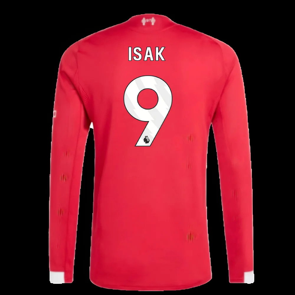 2025-2026 Liverpool Authentic Long Sleeve Home Shirt (Isak 9)