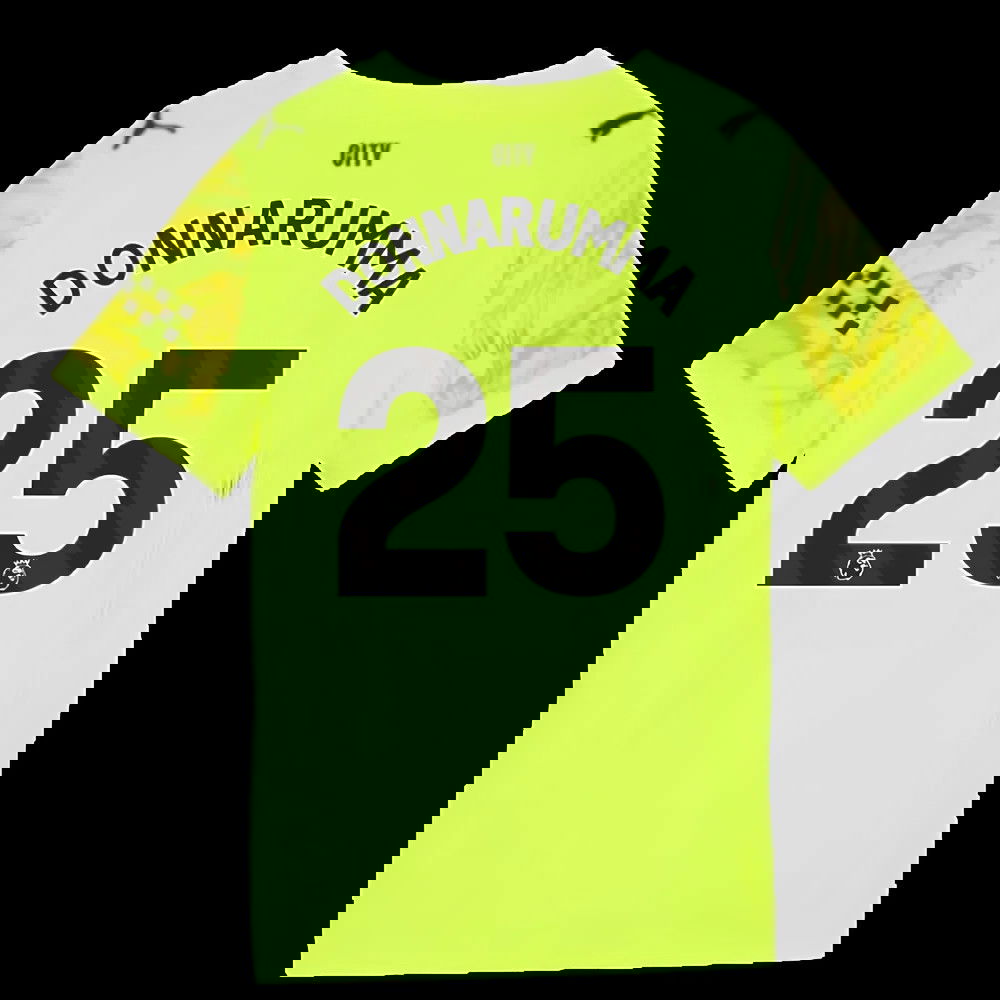 2025-2026 Man City Goalkeeper Third Shirt (Yellow) - Kids (Donnarumma 25)
