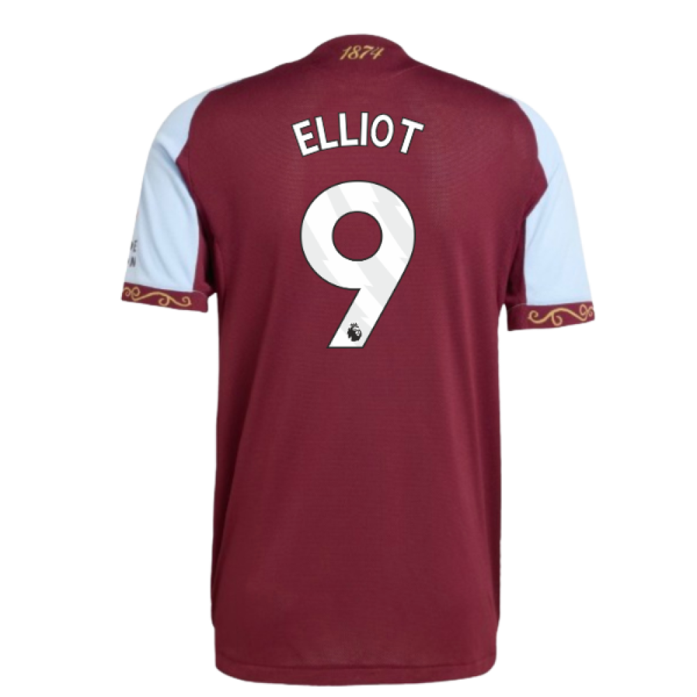 2025-2026 Aston Villa Authentic Home Shirt (Elliot 9)