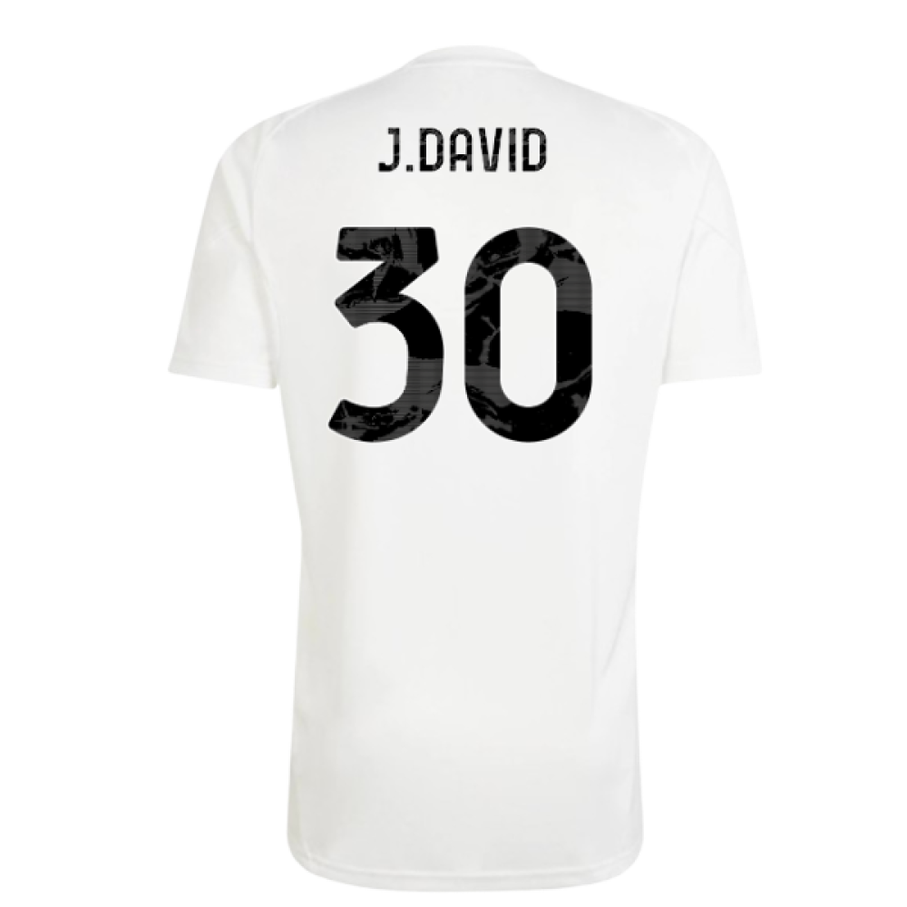 2025-2026 Juventus Training Shirt (White) (J.David 30)