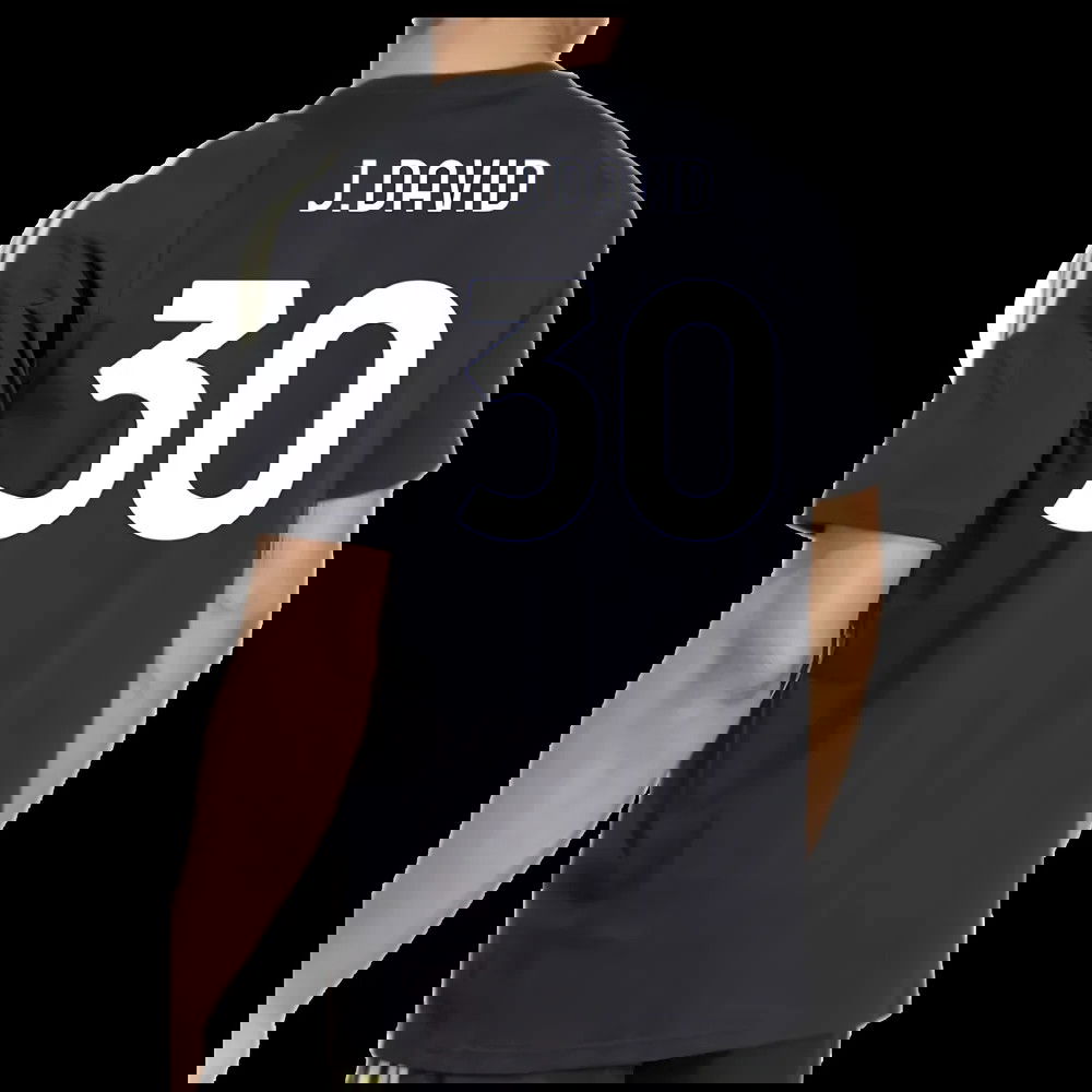 2025-2026 Juventus Training Tee (Black) (J.David 30)