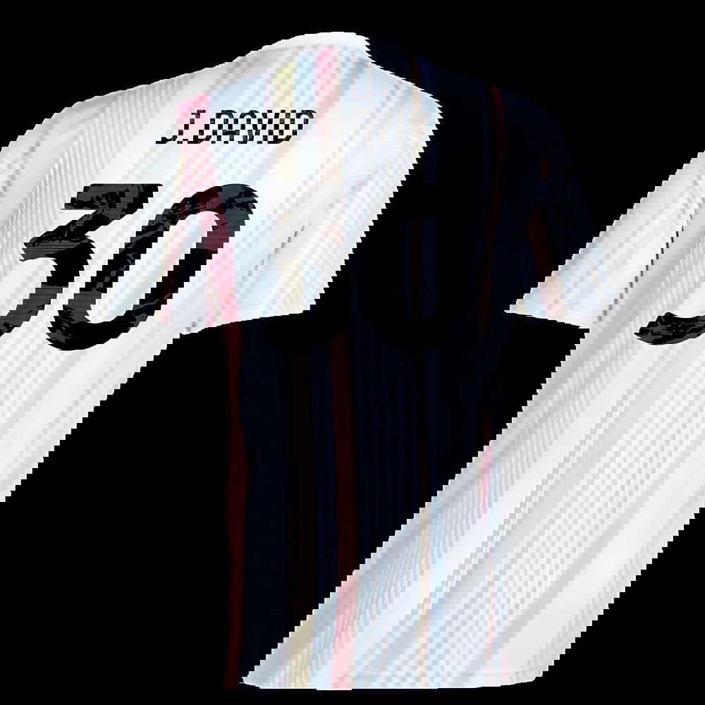 2025-2026 Juventus Pre-Match Shirt (White) (J.David 30)