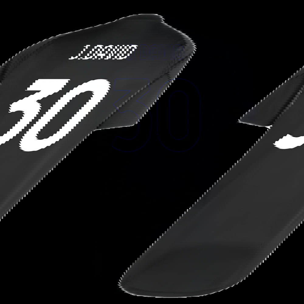 2025-2026 Juventus Training Shirt (Black) (J.David 30)