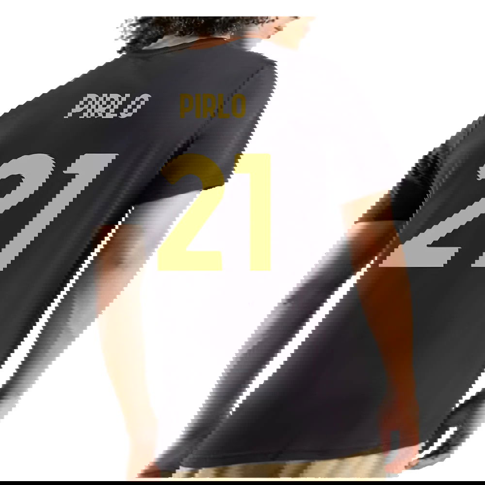 AC Milan 125th Anniversary ftblCulture Tee (Black) (Pirlo 21)