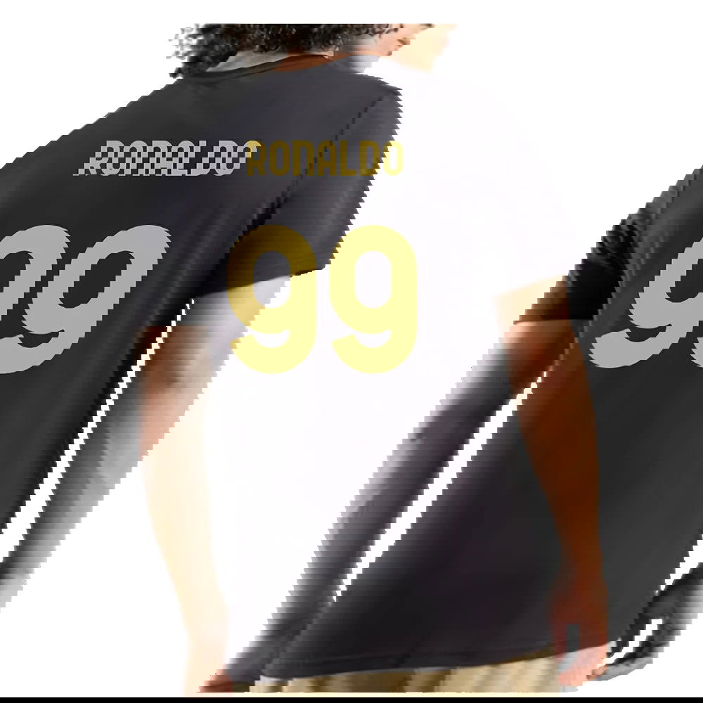 AC Milan 125th Anniversary ftblCulture Tee (Black) (Ronaldo 99)