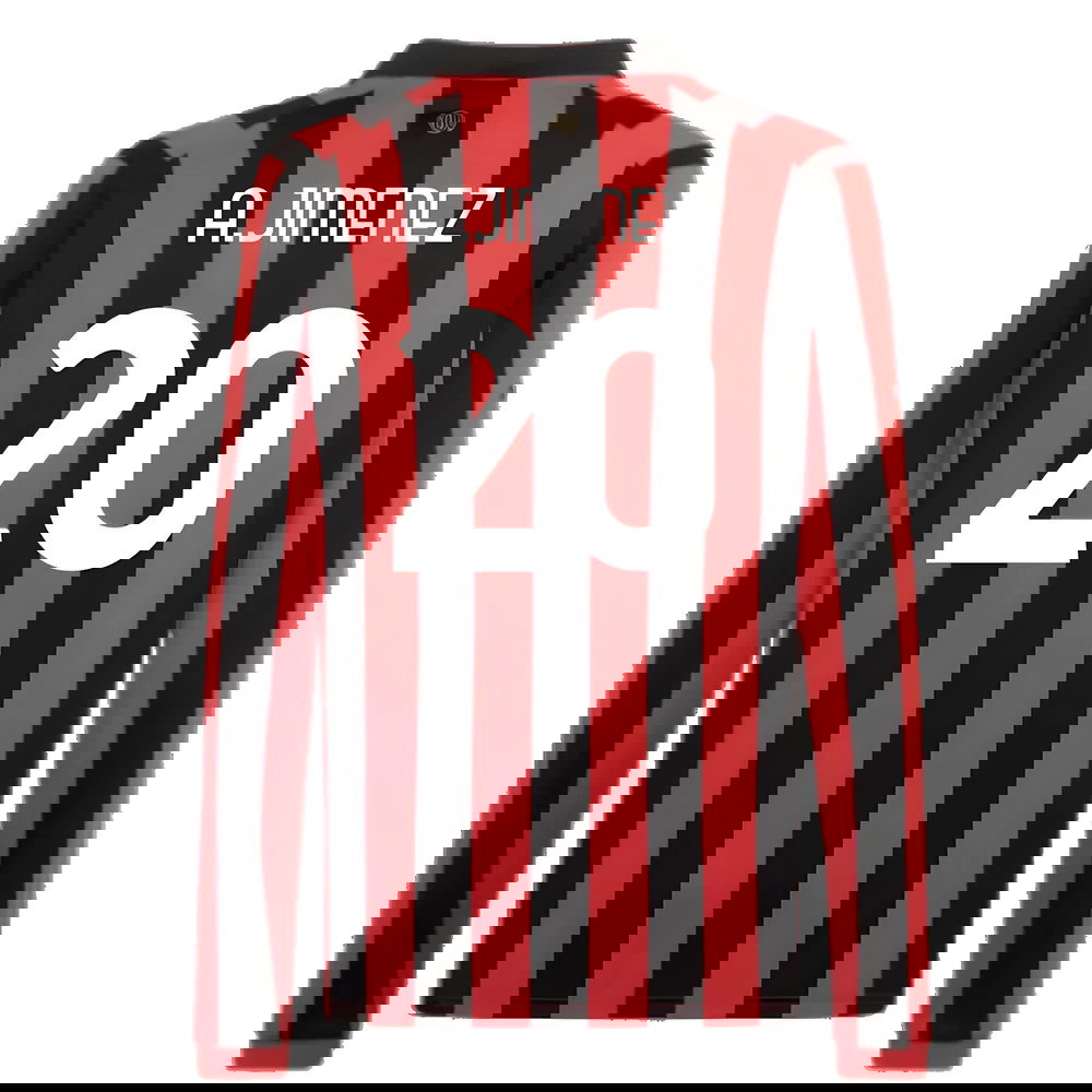 AC Milan 125th Authentic Shirt LS (Black-Red) (A.Jimenez 20)